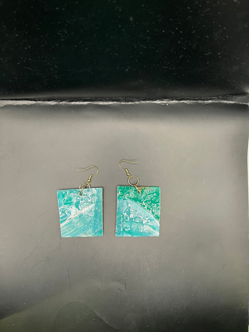Lip Art Square Paper Earrings