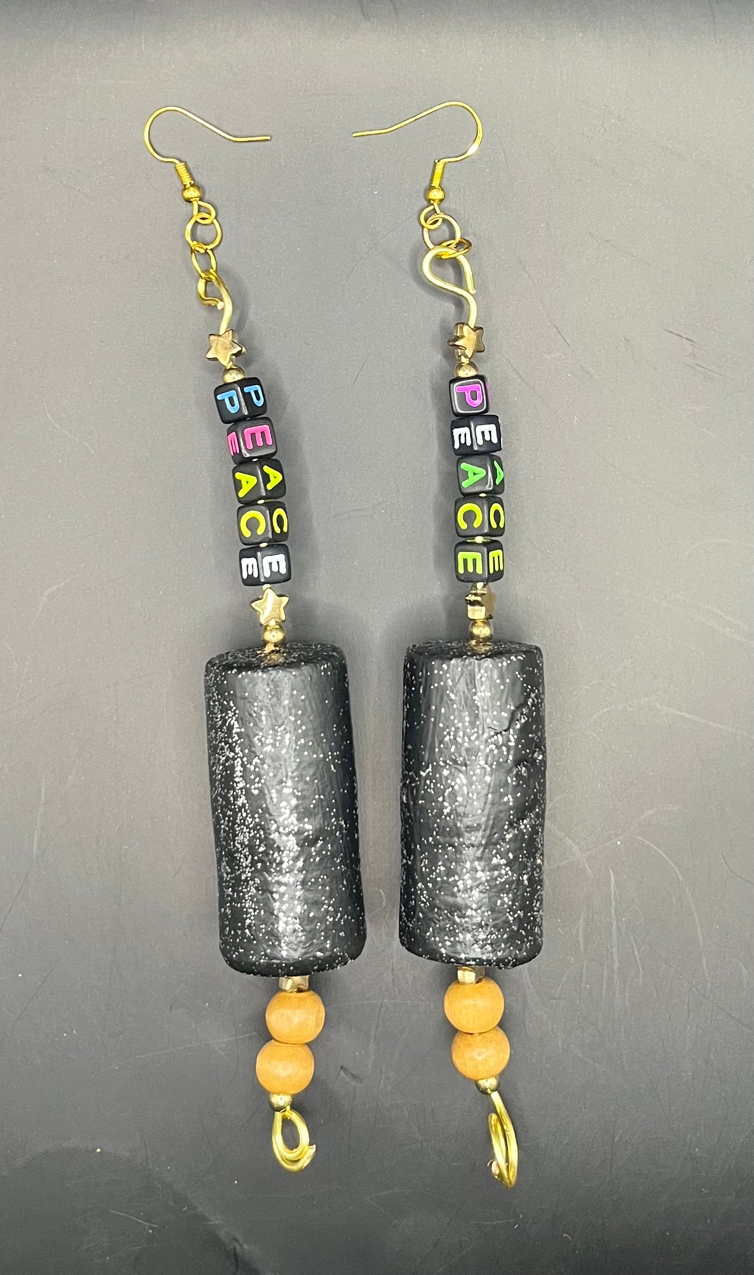 PEACE Cork Earrings