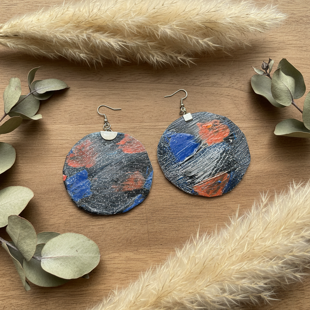 Boho Natural Wood Earrings