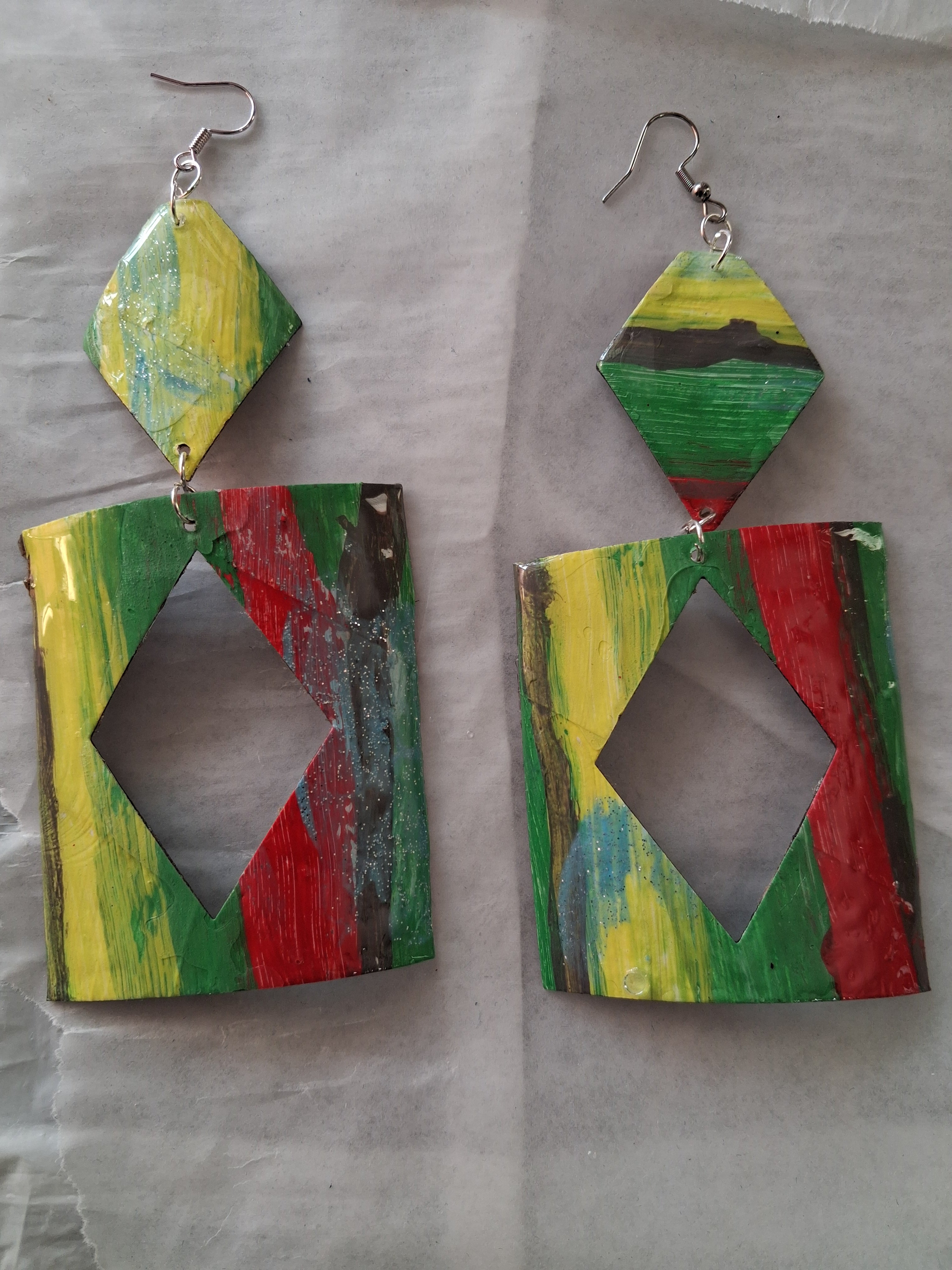 Tropical Paper Earrings
