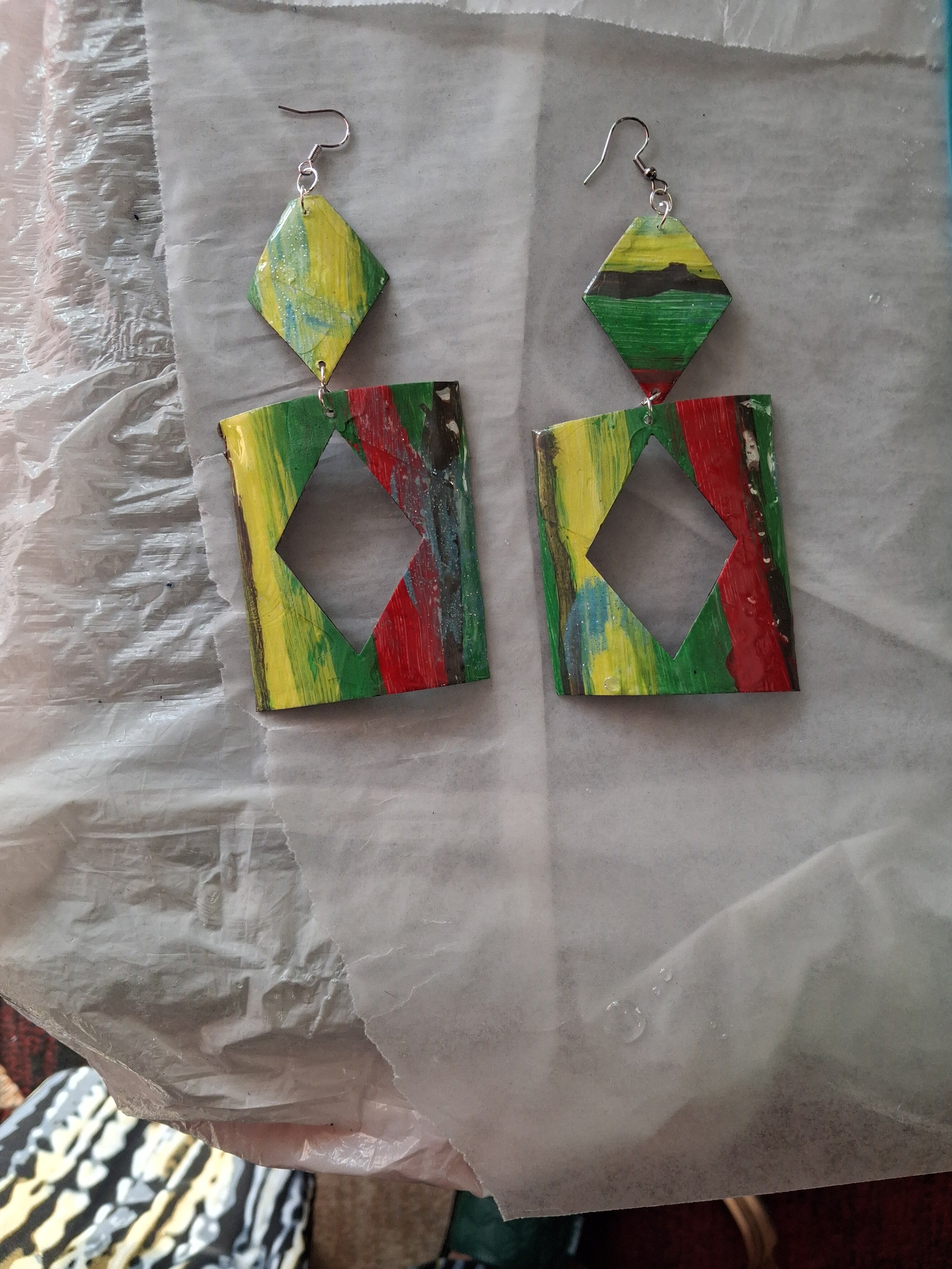 Tropical Paper Earrings